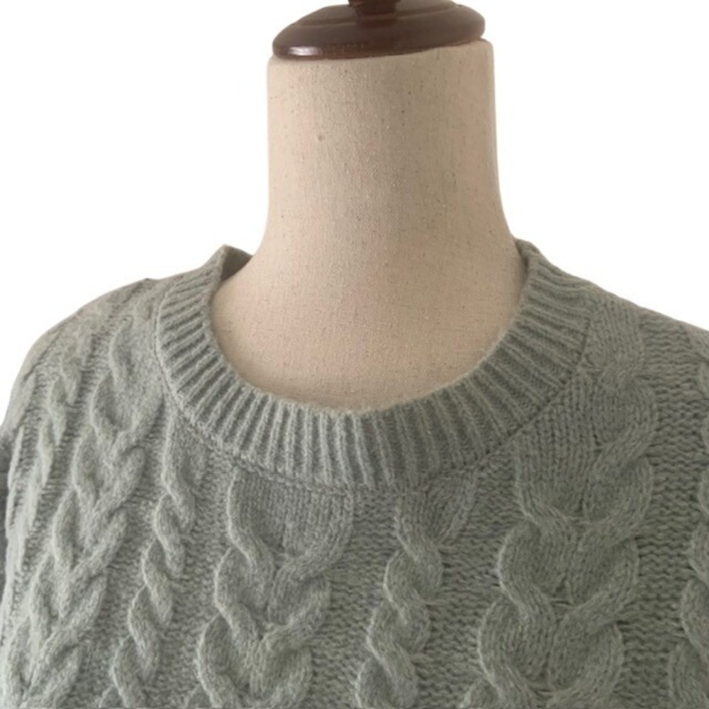 NWT Joie Fisherman Chunky Cable Knit Sweater XS Preppy Cabin Minimalist Crewneck - Picture 3 of 9